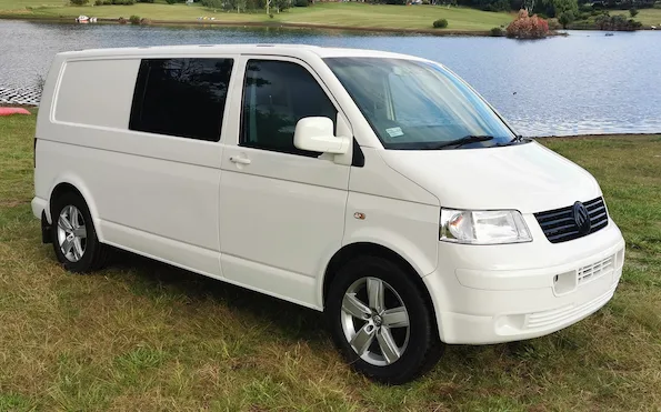 White Volkswagen van
